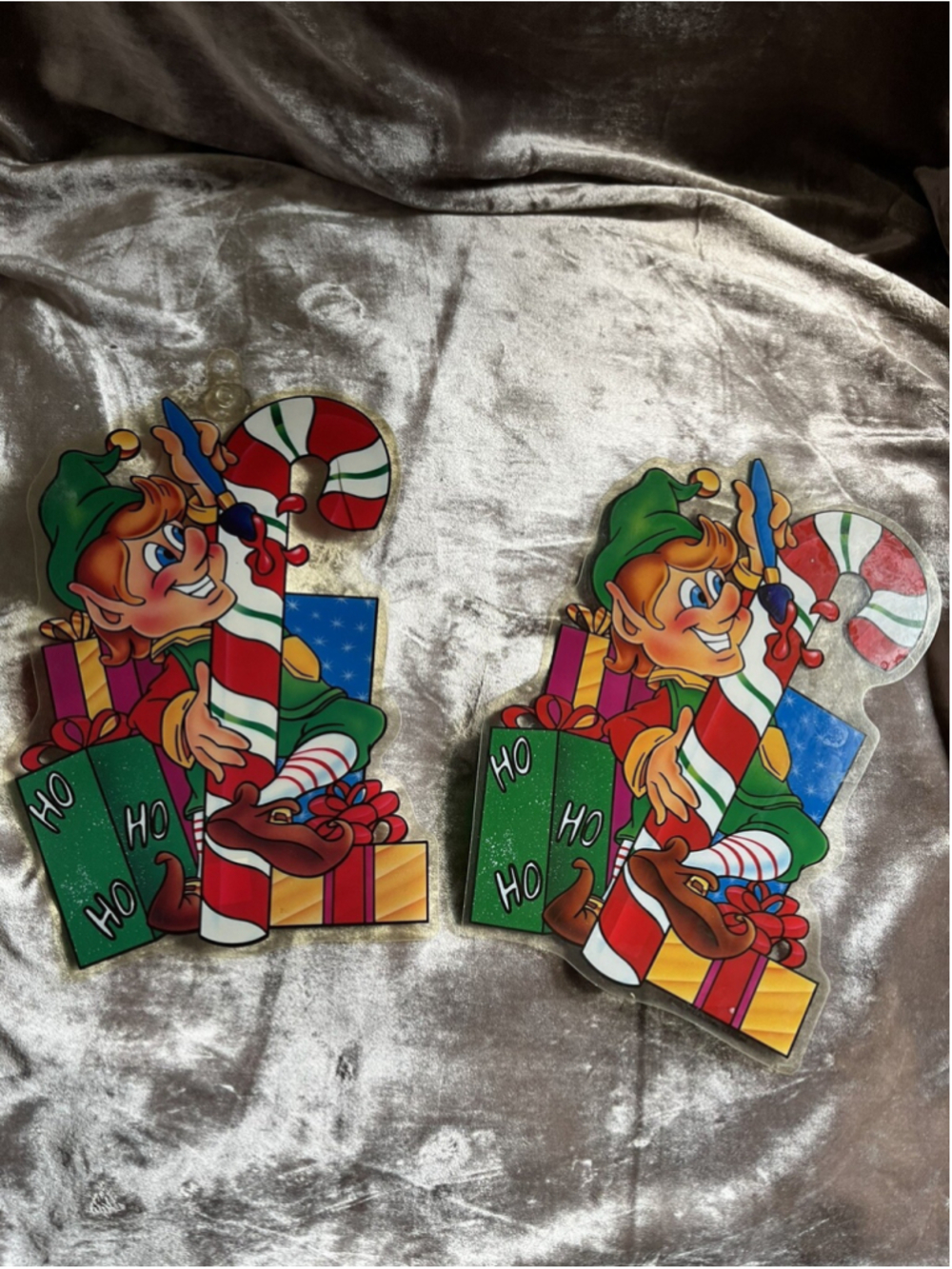 Vintage 1995 Color Clings Window Clings Lot Of 2 Elf WINDOW CLINGS RARE FIND